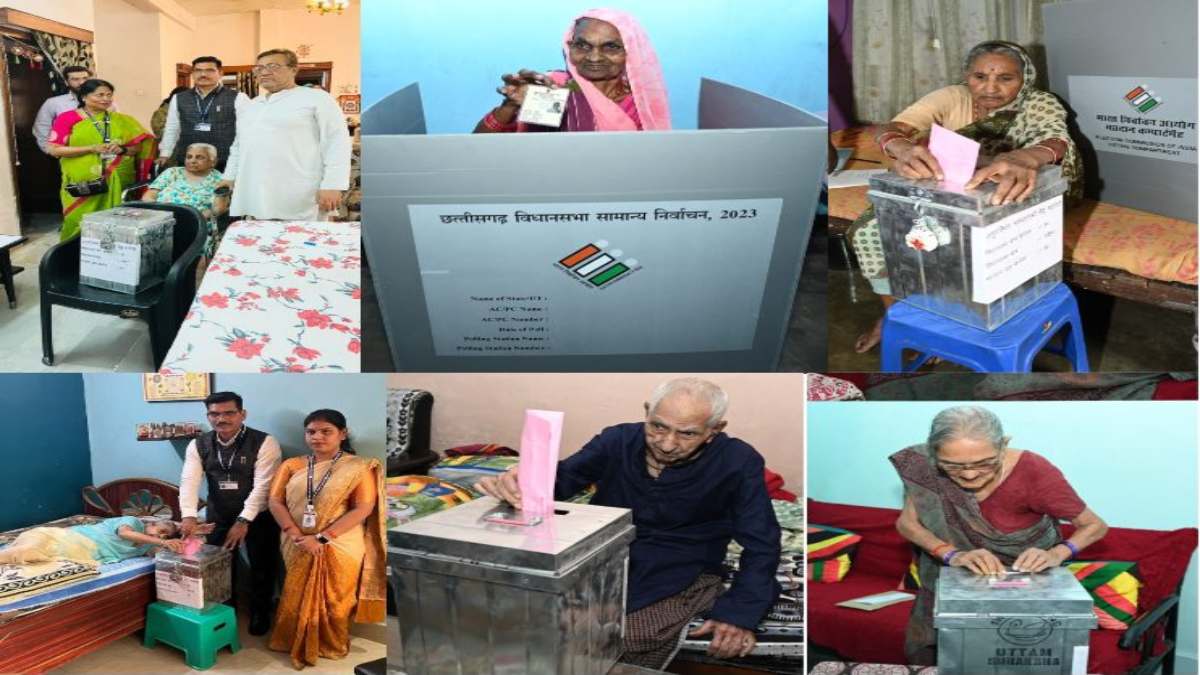 CG Assembly Election 2023 : लोकतंत्र को मिला बुजुर्गों का आशीर्वाद, 80 वर्ष से अधिक उम्र के बुजुर्गों ने की होम वोटिंग, तकलीफ के बावजूद दिखा जज्बा