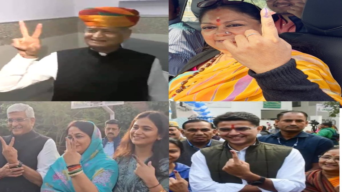 Rajasthan Election 2023 : CM गहलोत, पूर्व सीएम वसुंधरा और सचिन पायलट ने किया मतदान, वोटर्स से बढ़-चढ़कर मतदान करने की अपील