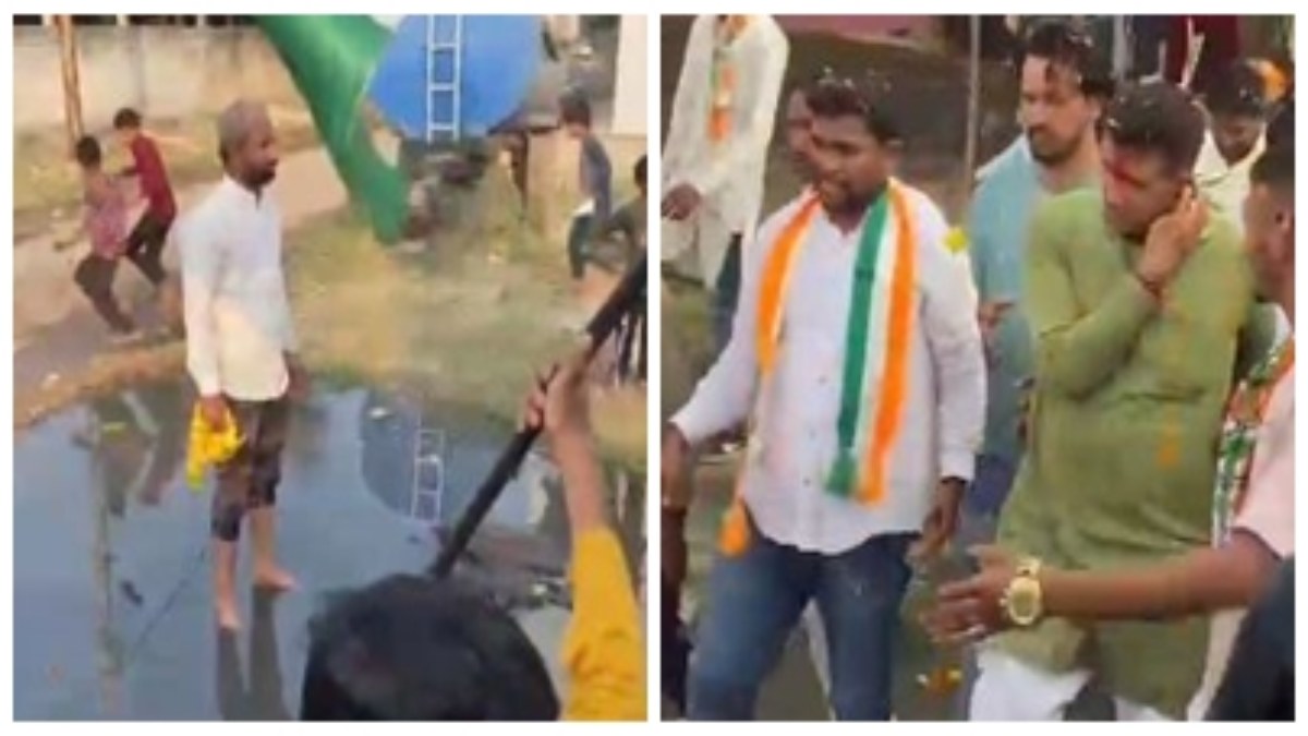 ड्रैनेज समस्या से परेशान लोग कीचड़ में खड़े थे स्वागत के लिए, कांग्रेस प्रत्याशी जीतू पटवारी ने बदला रास्ता, देखें VIDEO 