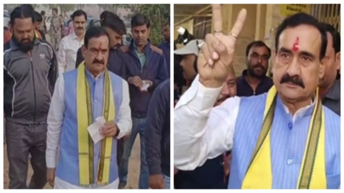 MP Election Voting 2023: दतिया में गृह मंत्री नरोत्तम मिश्रा ने डाला वोट, कहा- कमल का बटन गरीबों को देगा घर, कांग्रेस जीती तो पाकिस्तान में मनेगा जश्न  