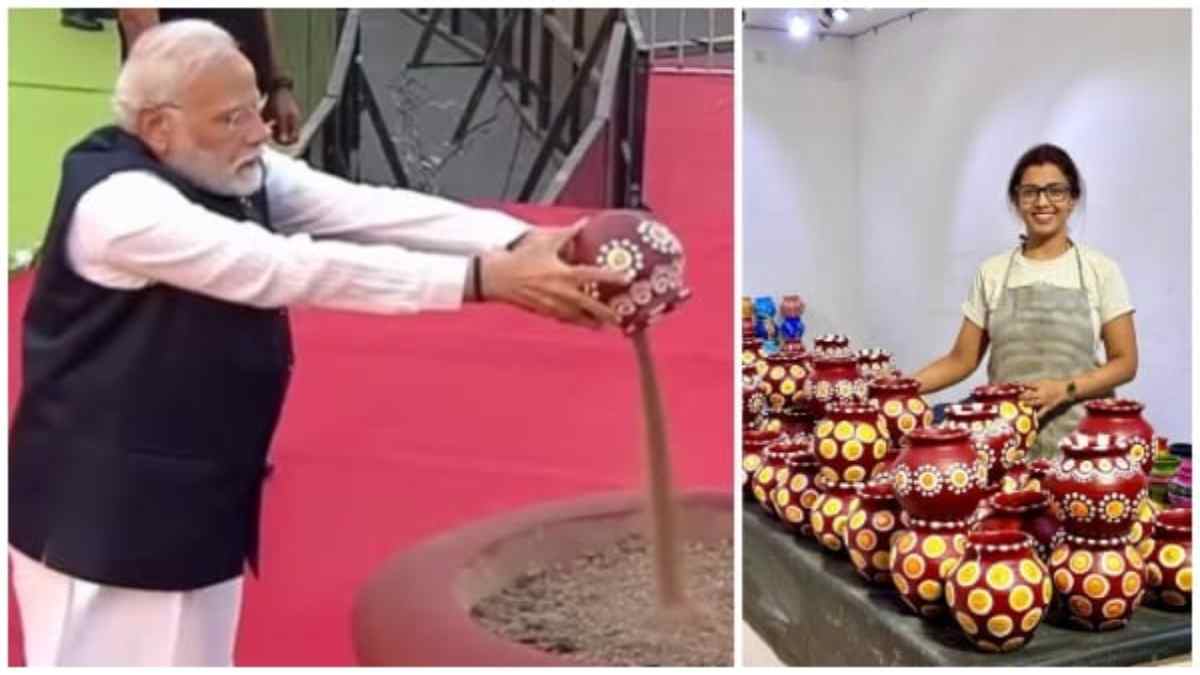 Meri Mati Mera Desh : पीएम मोदी ने अमृत कलश यात्रा में मिट्टी चढ़ाने के लिए उड़िया कलाकार के डिजाइन किए गए घड़े को चुना