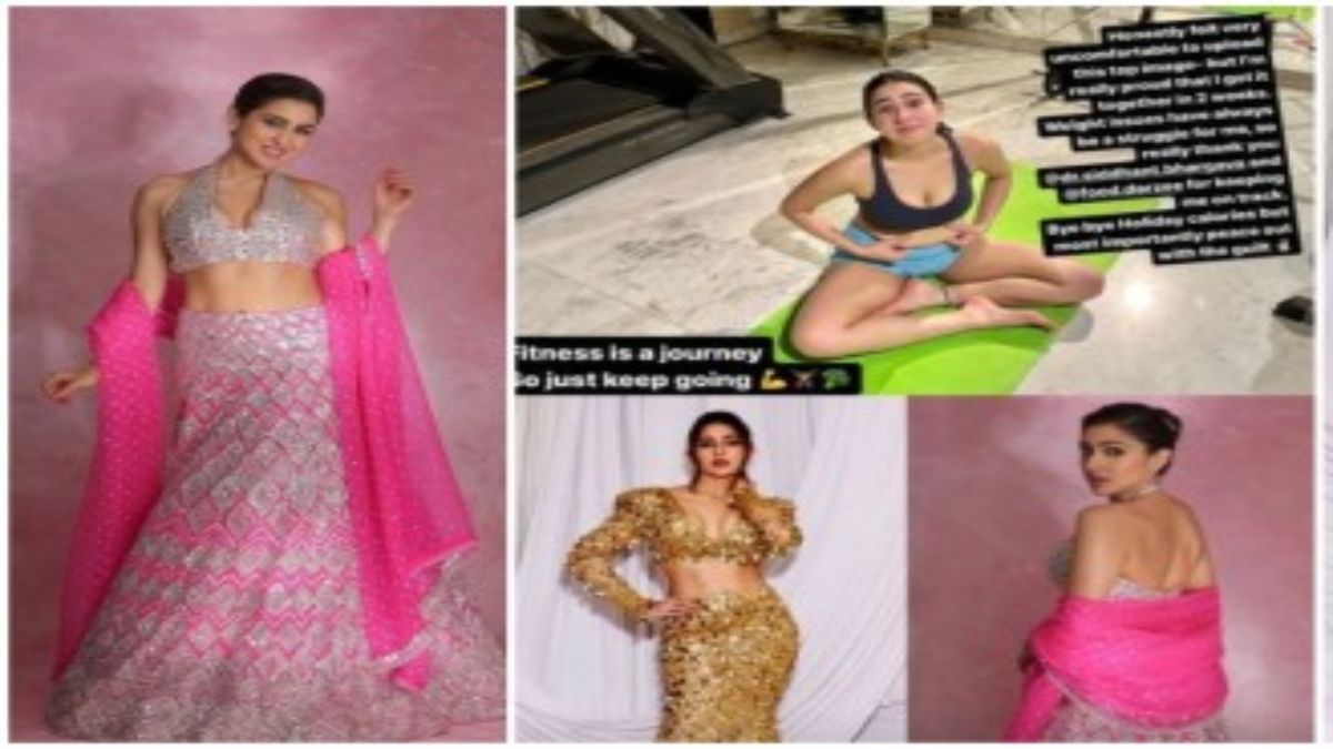Sara Ali Khan बेली फैट के कारण थीं परेशान, फोटो शेयर कर दिखाया फ्लेट टम्मी …