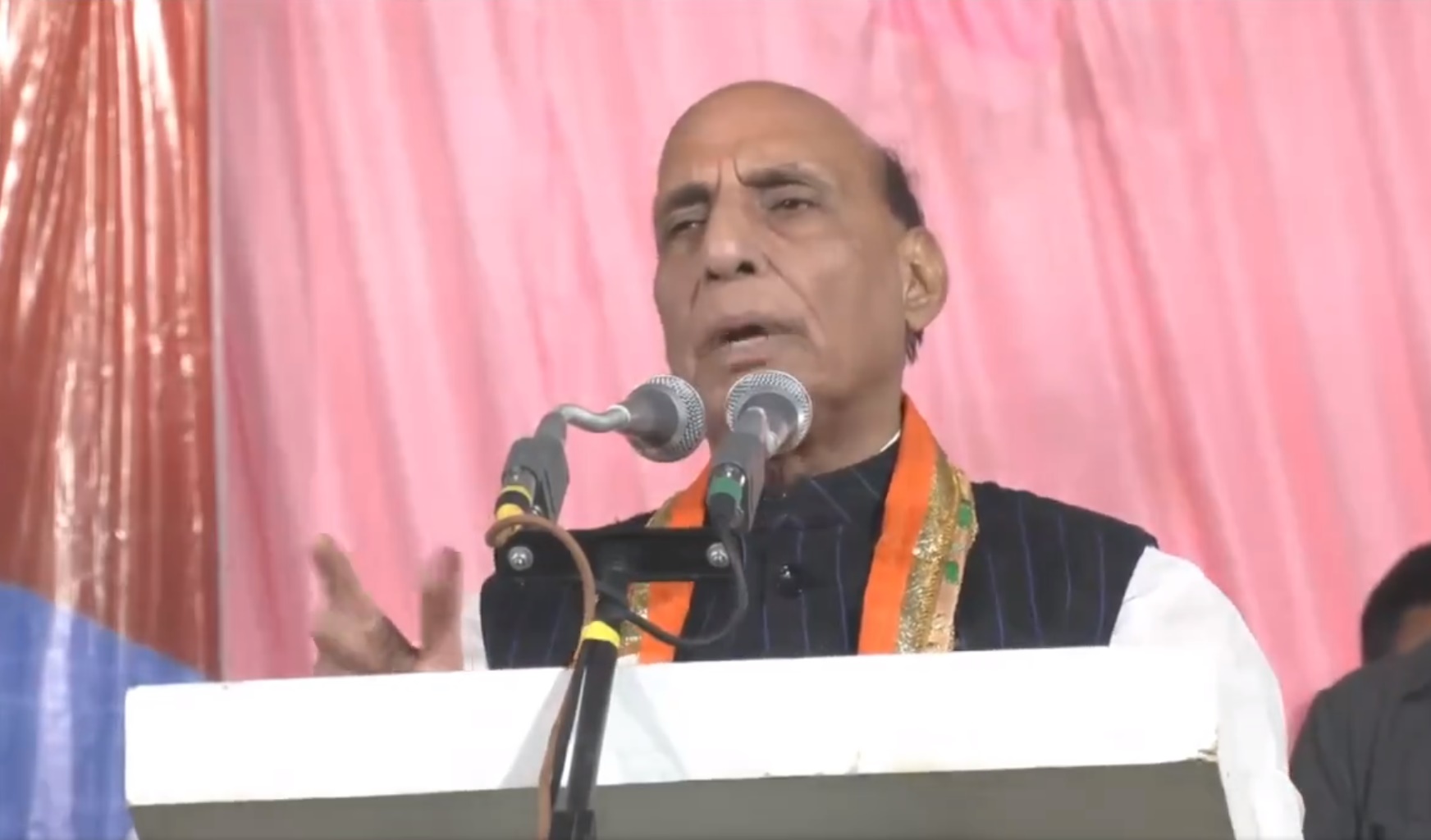 चुनाव आते ही दो चुनावी चिड़िया MP में सक्रिय हो जाती हैं, जनसभा के दौरान राजनाथ सिंह ने इन दो दलों पर कसा तंज