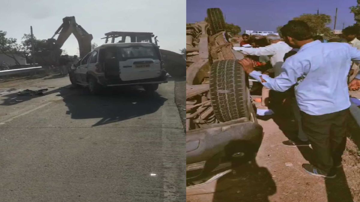 जनपद CEO का पलटा वाहन: सीईओ समेत 4 लोग घायल, जिला मुख्यालय से लौटते समय हुआ हादसा