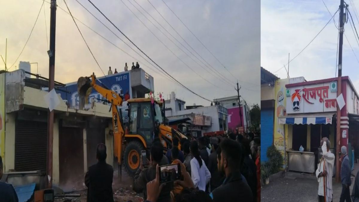 ढाबे पर विवाद के बाद हत्या का मामला: पुलिस ने अवैध अतिक्रमण को किया जमींदोज, आरोपी की तलाश जारी
