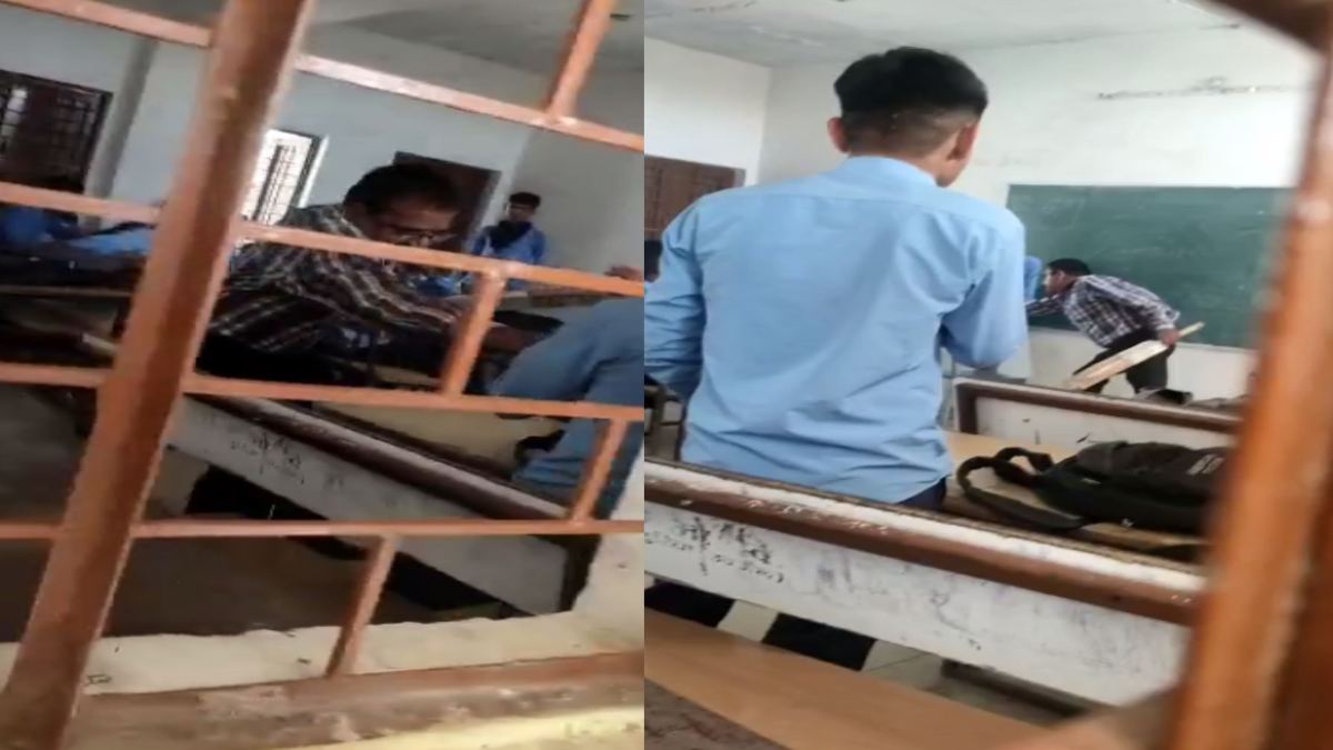 प्रिंसिपल ने छात्रों को बैट से दनादन पीटा: क्लास में क्रिकेट खेलने की दी सजा, Video Viral