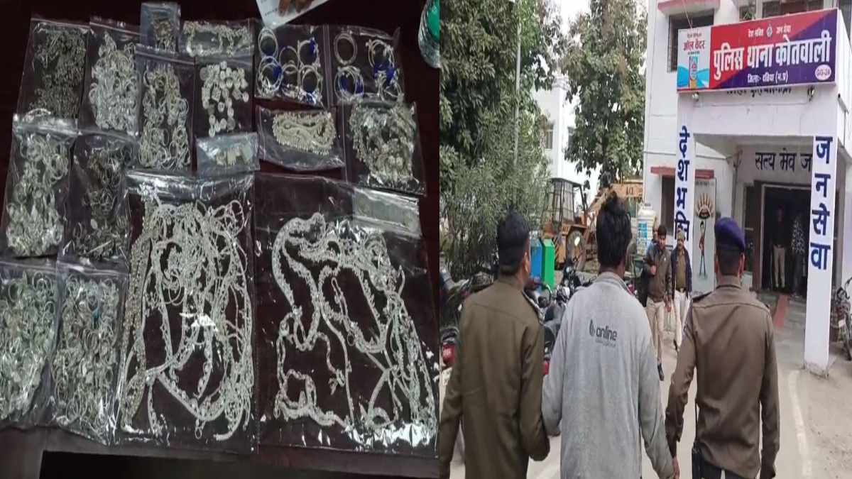 चोरी का आरोपी चढ़ा पुलिस के हत्थे: ज्वेलर्स की दुकान को बनाया था निशाना, 2 किलो 700 ग्राम चांदी के जेवर जब्त