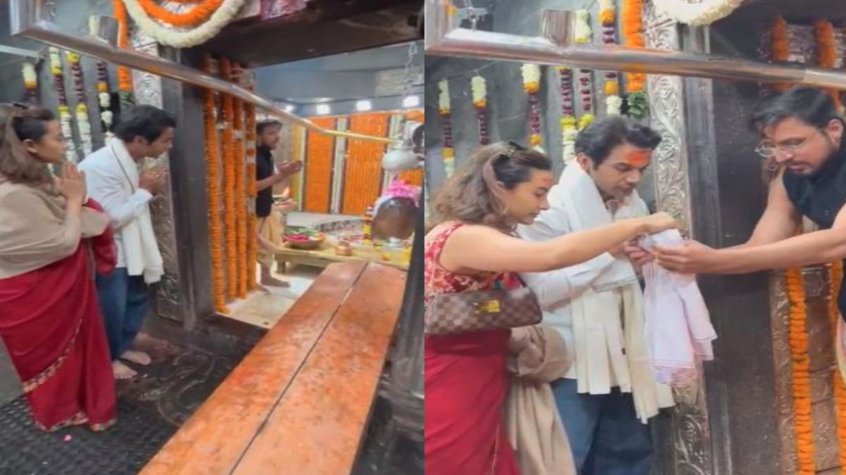 महाकालेश्वर पहुंचे फिल्म अभिनेता राजकुमार राव: भगवान महाकाल के किए दर्शन, निगम कमिश्नर ने फोटो और प्रसाद भेंट कर किया सम्मानित