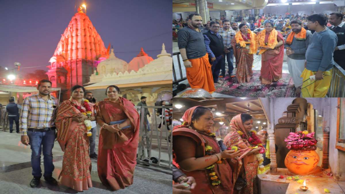 महाकालेश्वर के दर पर CM मोहन यादव की धर्मपत्नी: सीमा यादव ने किए भगवान महाकाल के दर्शन, मंदिर समिति ने किया सम्मानित