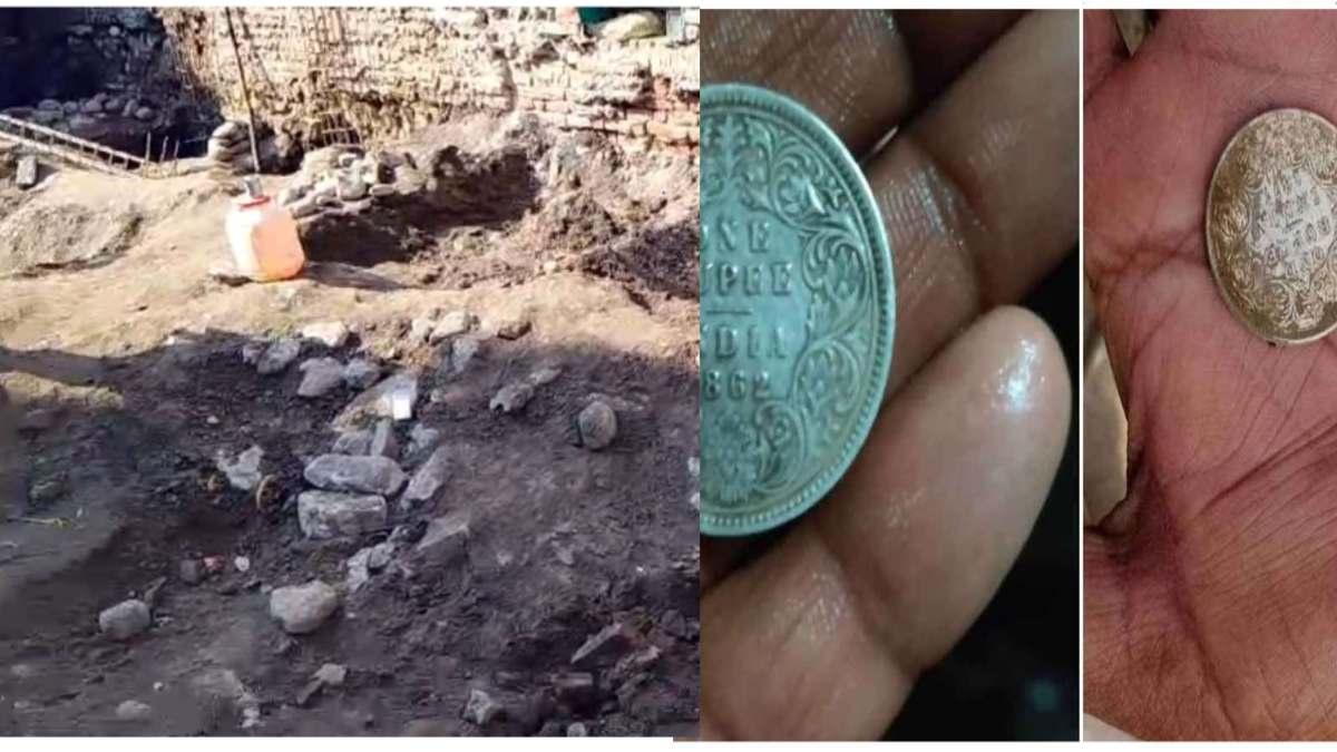 खुदाई में सोने चांदी के सिक्के निकलने की फैली अफवाह, आधी रात टॉर्च लेकर पहुंचे ग्रामीण