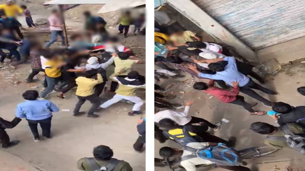 Indore News: स्कूल के बाहर भिड़े छात्र, आपसी विवाद में जमकर चले लात-घूंसे