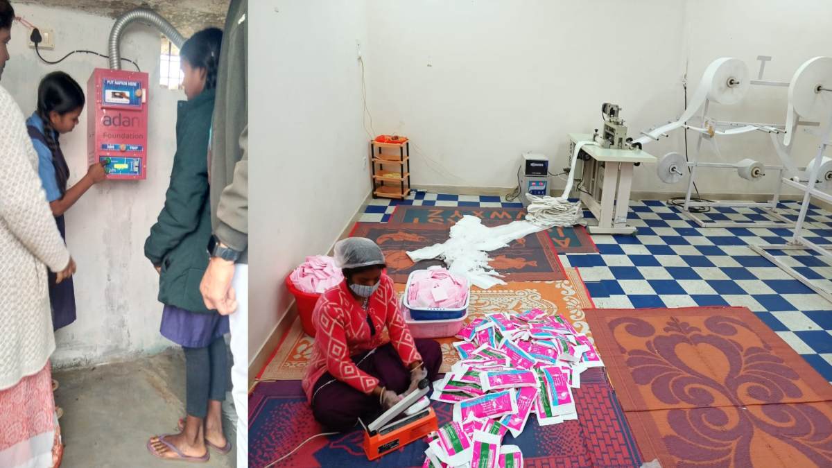 अडानी फाउंडेशन की पहल : किशोरियों के लिए वरदान साबित हो रहा सैनेटरी पैड उत्पादन केंद्र, स्कूलों में किया जा रहा सेनेटरी पैड का मुफ्त वितरण