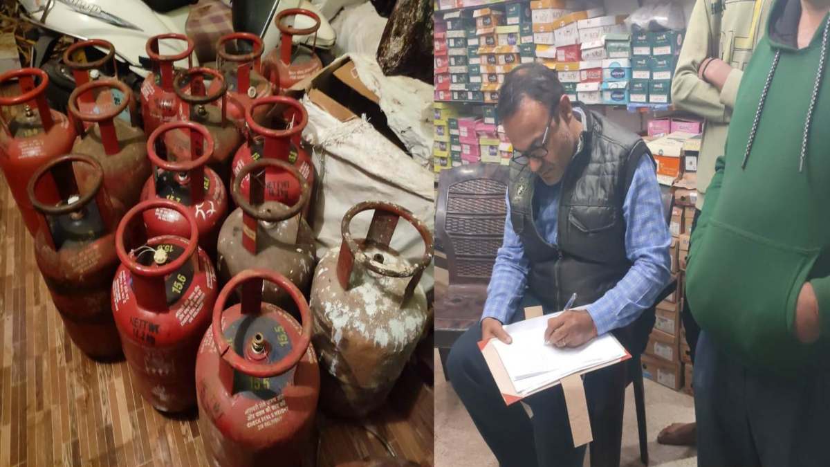अवैध रूप से चल रही सिलेंडर की बिक्री और रिफलिंग पर खाद्य विभाग ने मारा छापा, घरों और दुकानों से बड़ी संख्या में Cylinder जब्त