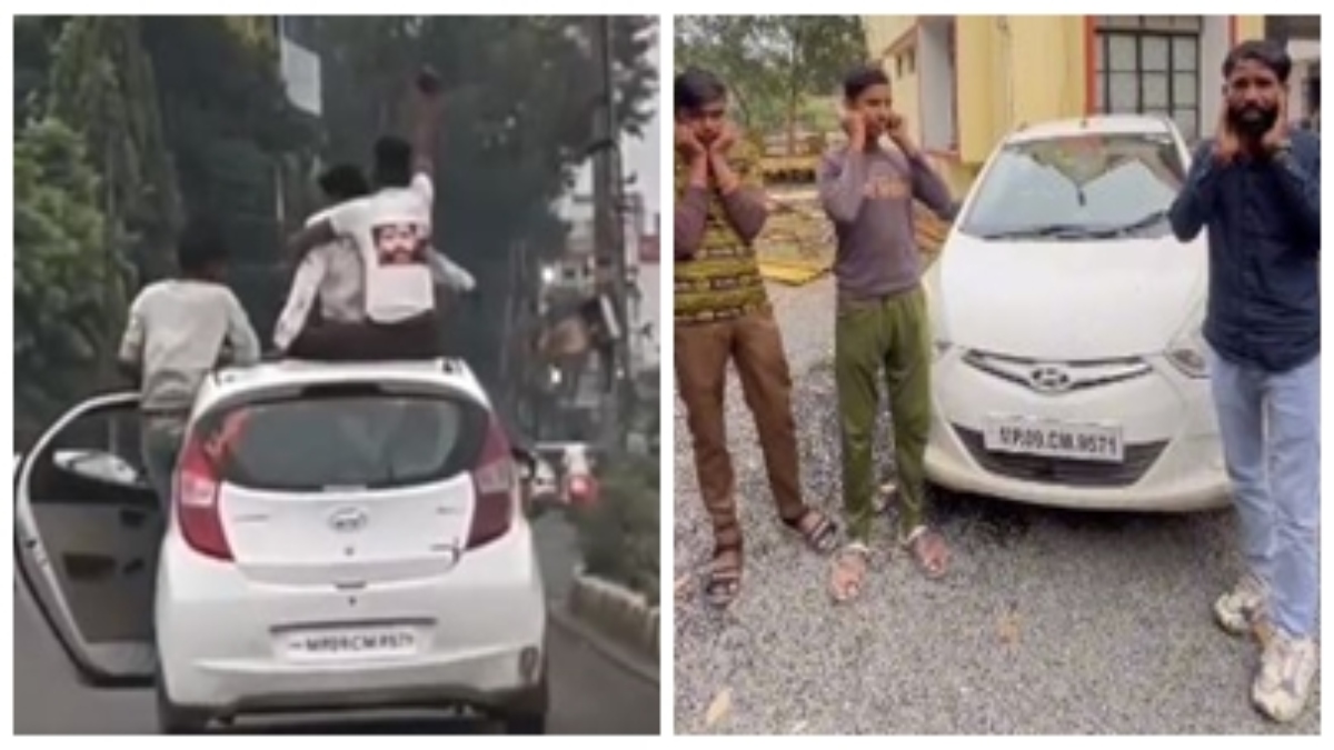 निकल गई सारी स्टंट बाजी और हेकड़ी: पुलिस ने तीन युवकों दी ऐसी सजा, बोले- अब कभी नहीं करेंगे ऐसी गलती