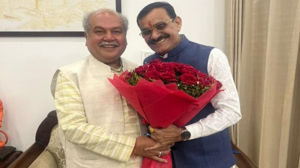 BJP प्रदेश अध्यक्ष का दिल्ली दौरा: नरेंद्र सिंह तोमर से मिले वीडी शर्मा, मुख्यमंत्री पद को लेकर बढ़ी सियासी हलचल