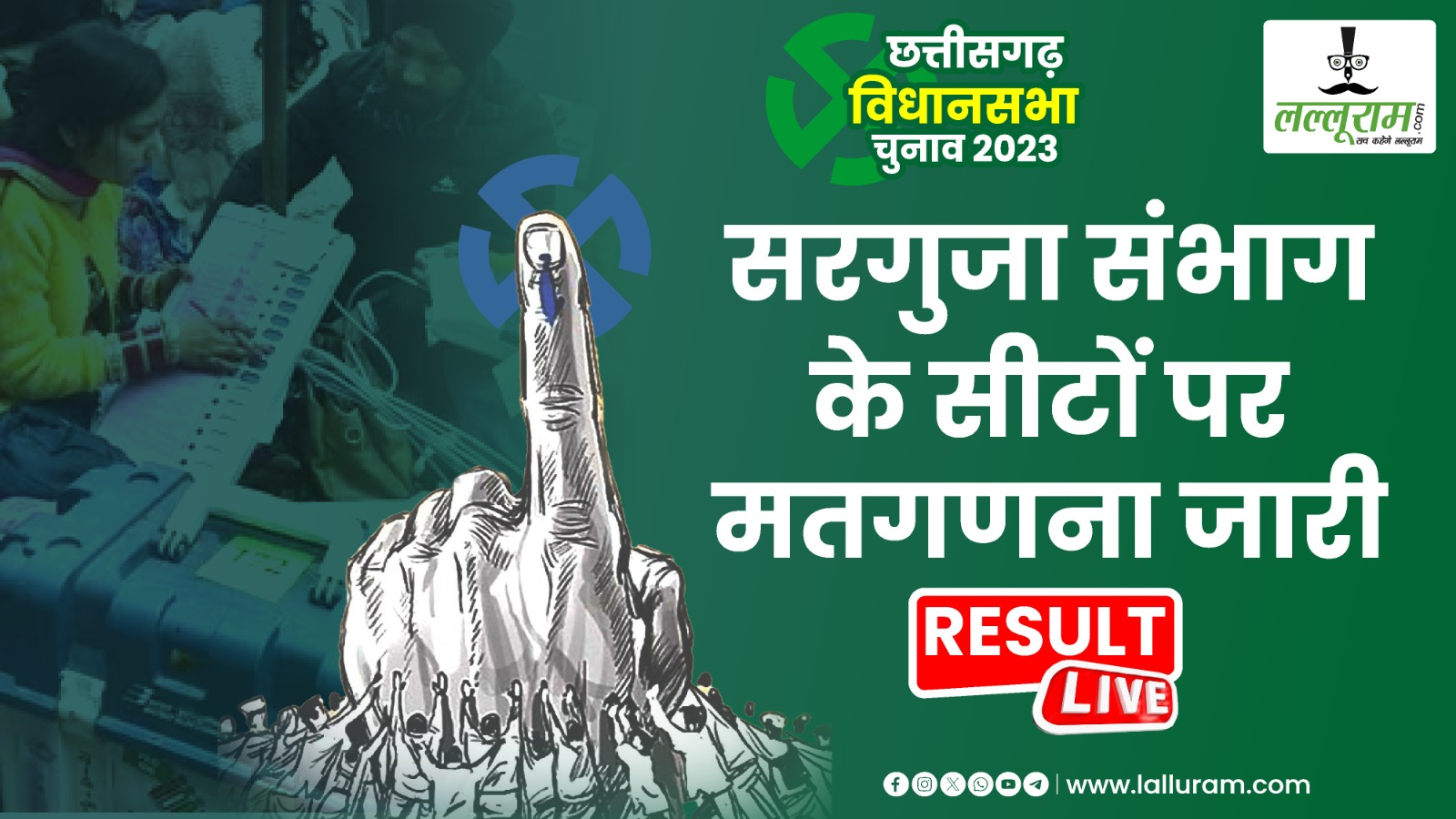 CG Election Result 2023 : क्या है सरगुजा का हाल.. जाने कौन है आगे और कौन है पीछे