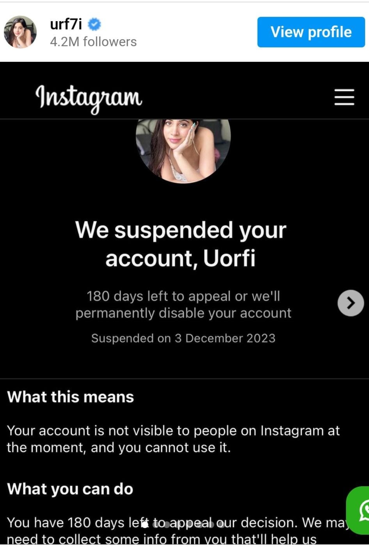 Urfi Javed Instagram Suspended: उर्फी जावेद का अकाउंट हुआ फिर से सस्पेंड, मॉडल हुई आगबबूला…