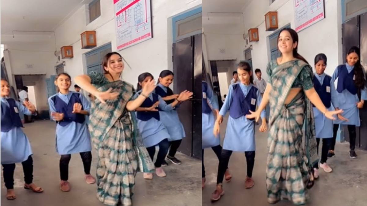 गुलाबी शरारा…पर फिजिक्स टीचर ने छात्राओं के साथ किया डांस, सोशल मीडिया में वायरल हो रहा Video…