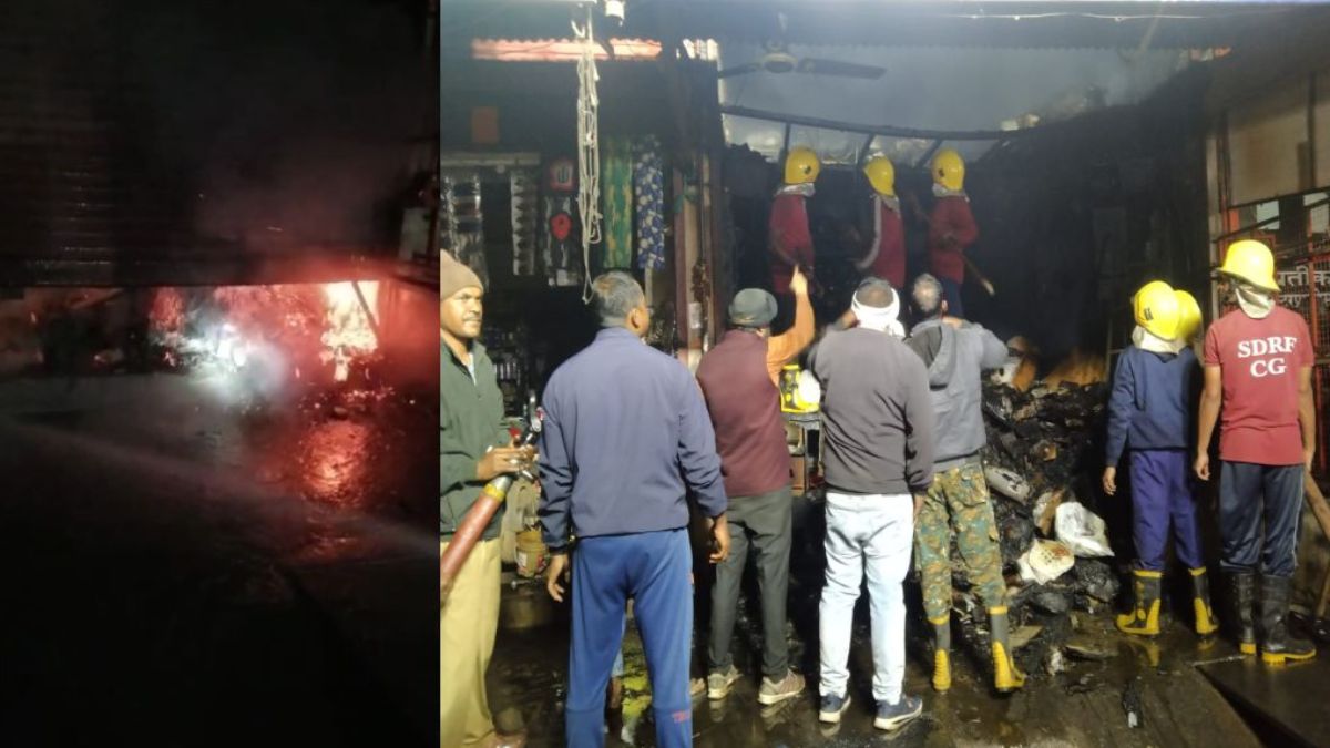 CG News : ऑटो पार्ट दुकान में लगी भीषण आग, लाखों का सामान जलकर खाक