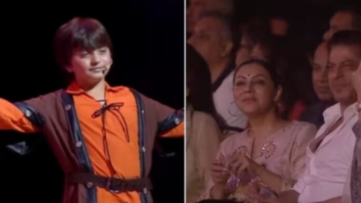 Abram Khan ने किया पापा शाहरुख खान के DDLJ का सिग्नेचर पोज, देखते रह गए किंग खान …