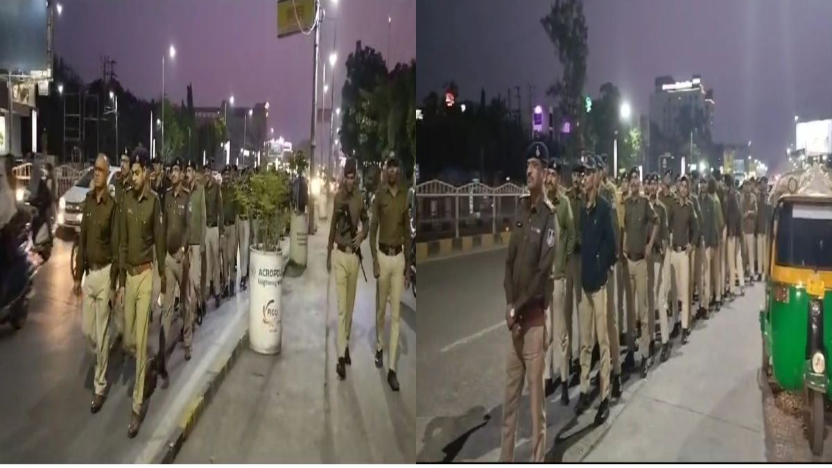पुलिसकर्मियों की 3 दिनों तक छुट्टी कैंसिल: धार्मिक आयोजन के पहले निकाला फ्लैग मार्च, संवेदनशील क्षेत्रों में ड्रोन से निगरानी