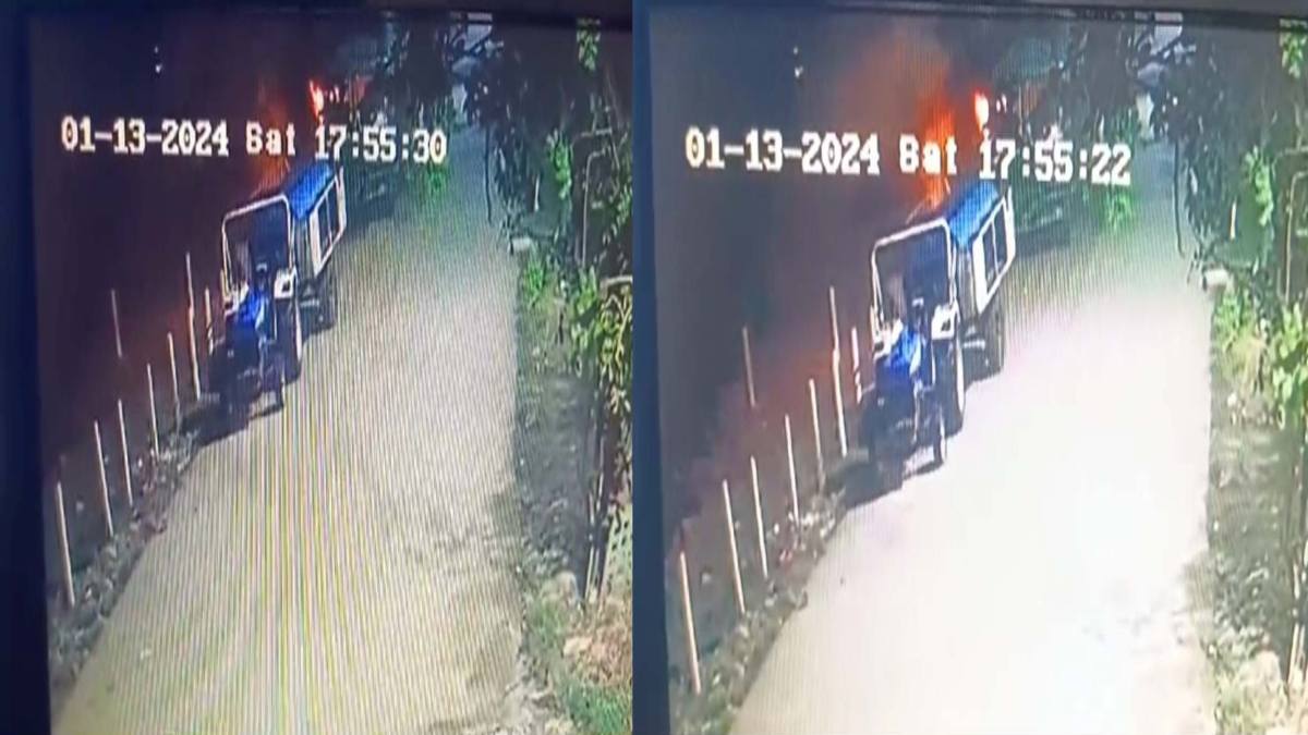 Indore News: खड़े ट्रक में बदमाश ने लगाई आग, घटना सीसीटीवी में कैद