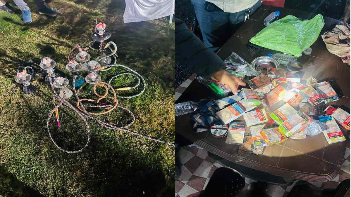 बर्थडे पार्टी पर पुलिस का छापा: हुक्का पीते व जुआ खेलते पकड़ाए 10 युवक, मादक पदार्थ जब्त