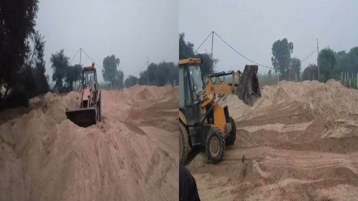 अवैध रेत भंडारण पर बड़ी कार्रवाई, पुलिस और वन विभाग ने 700 ट्राली से अधिक रेत किया जब्त
