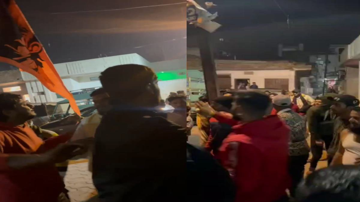 संध्या फेरी के दौरान पथराव: विशेष वर्ग के लोगों ने बरसाए पत्थर, हिंदू संगठन ने किया थाने का घेराव, मौके पर भारी पुलिस बल तैनात