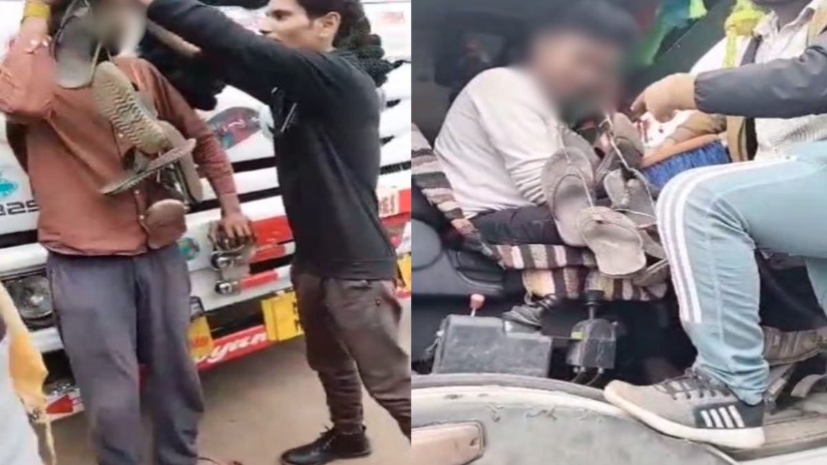 हिट एंड रन कानून का ये कैसा विरोध ? ड्राइवरों ने डंपर चालक को पहनाई चप्पलों की माला, चार आरोपी गिरफ्तार