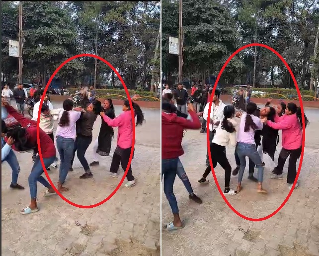 छत्तीसगढ़: युवतियों के दो गुटों में जमकर हुई फाइटिंग… Video Viral