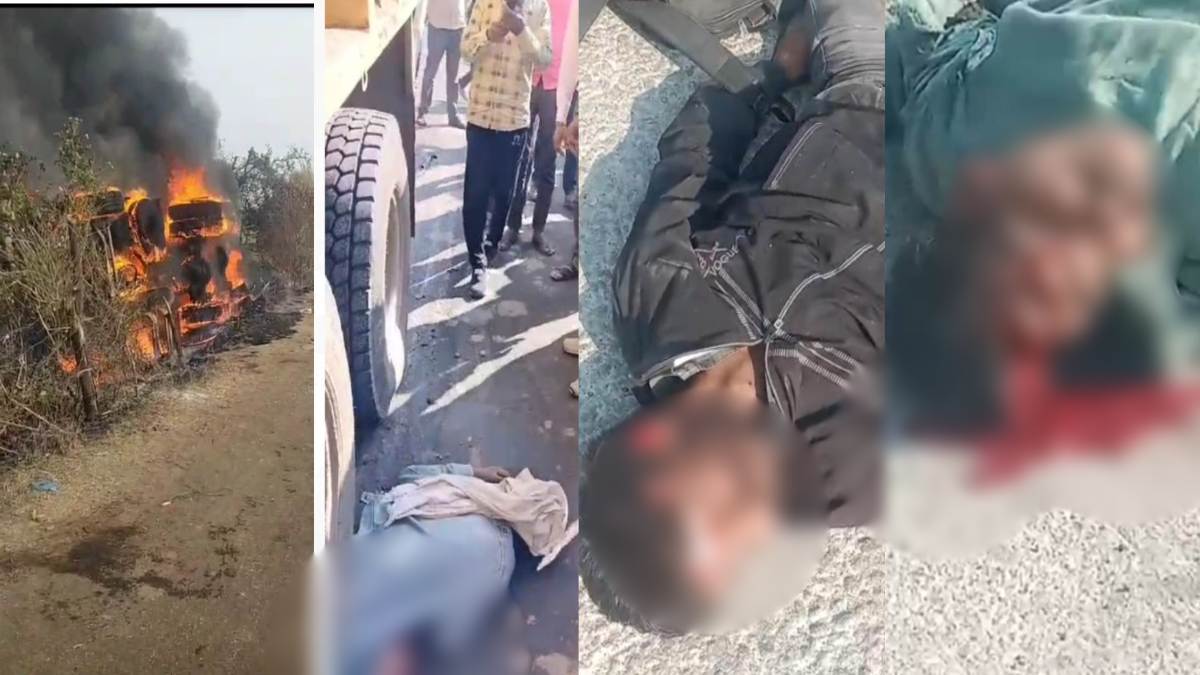 बेकाबू डंपर ने तीन लोगों को रौंदा: शिवपुरी में गुस्साई भीड़ ने फूंका वाहन, डबरा में हुई 2 की दर्दनाक मौत