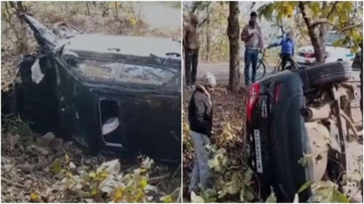 दर्दनाक हादसा: तेज रफ्तार कार पेड़ से टकराई, दो की मौके पर मौत, वाहन के उड़े परखच्चे