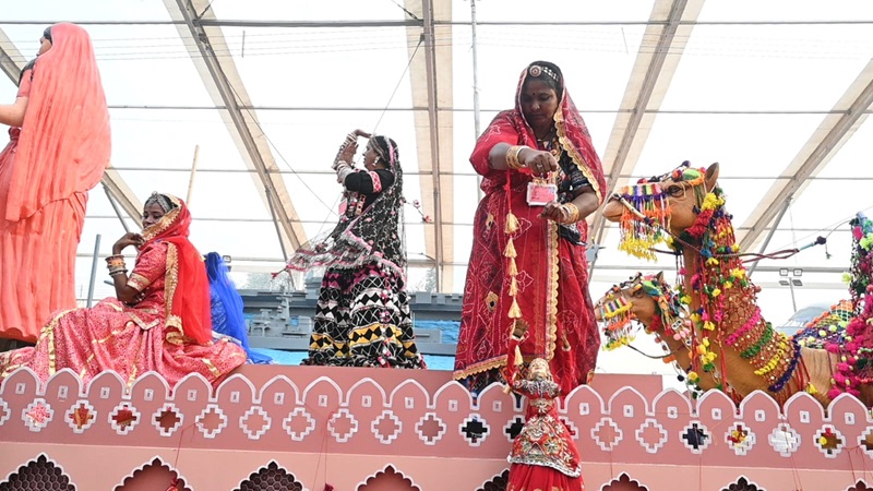 Rajasthan News: नई दिल्ली की राष्ट्रीय रंगशाला में राजस्थान की झांकी बनी आकर्षण का केंद्र