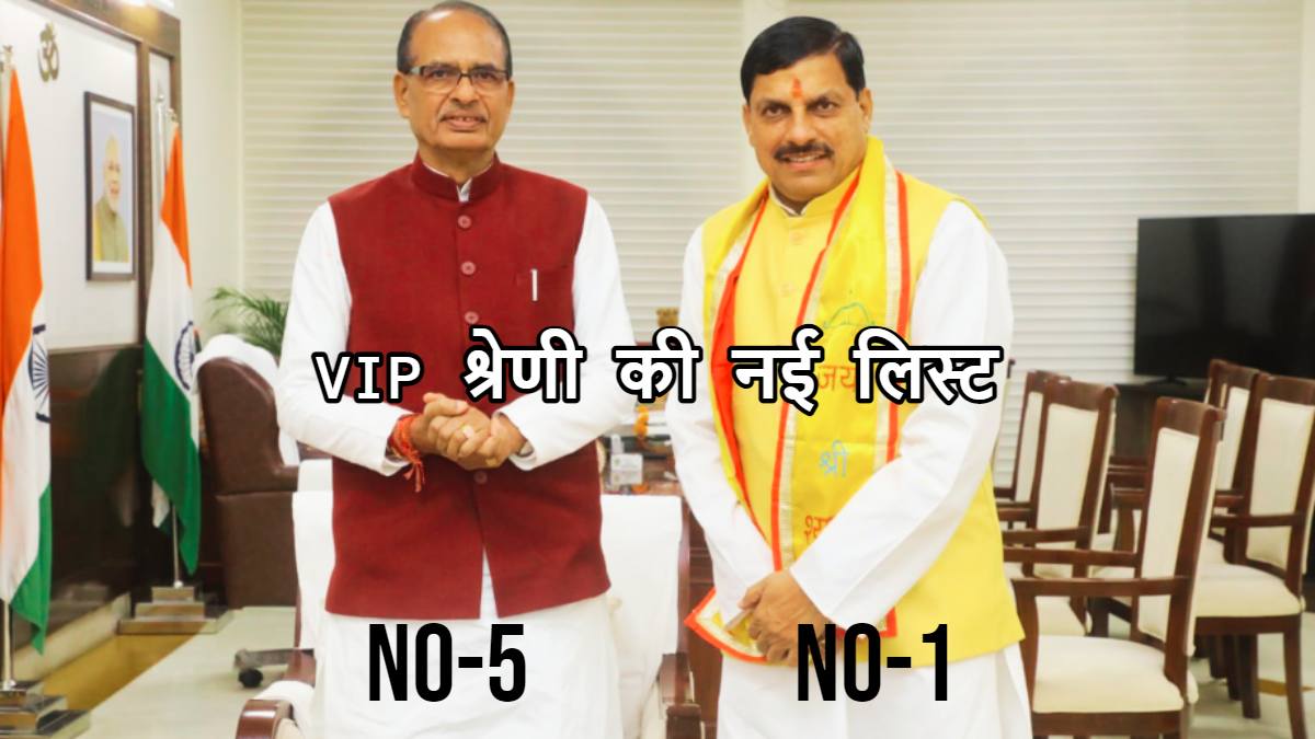 MP में VIP नंबर 1 बने सीएम मोहन: पांचवें पायदान पर शिवराज सिंह, पुलिस की इंटेलिजेंस शाखा ने जारी की वीआईपी श्रेणी की नई सूची