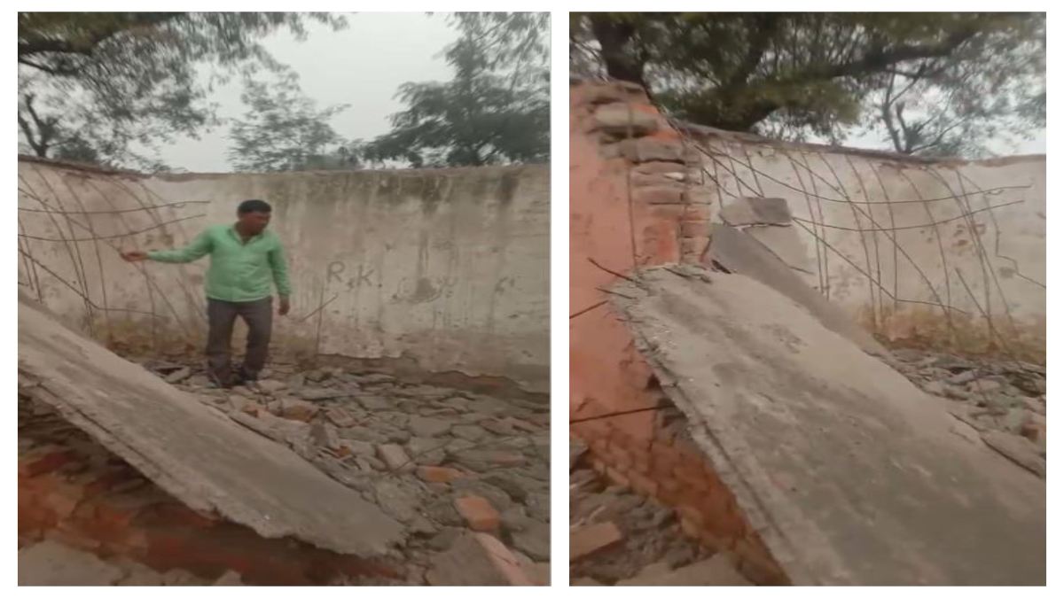 MP News : सरकारी स्कूल के किचन की गिरी छत, टला बड़ा हादसा