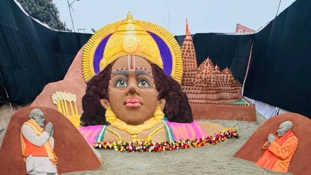 सुदर्शन पटनायक और उनके छात्रों ने बनाई भगवान राम की दुनिया की सबसे बड़ी रेत की मूर्ति, 55 फुट लंबी, 23 फुट ऊंची और 35 फुट चौड़ी …