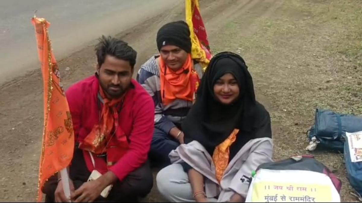 मुंबई से पैदल अयोध्या जा रही शबनम पहुंची सीहोर: कहा- महिलाओं को टॉर्चर करने वालों के सिर पर हनुमान जी की गदा मारनी चाहिए