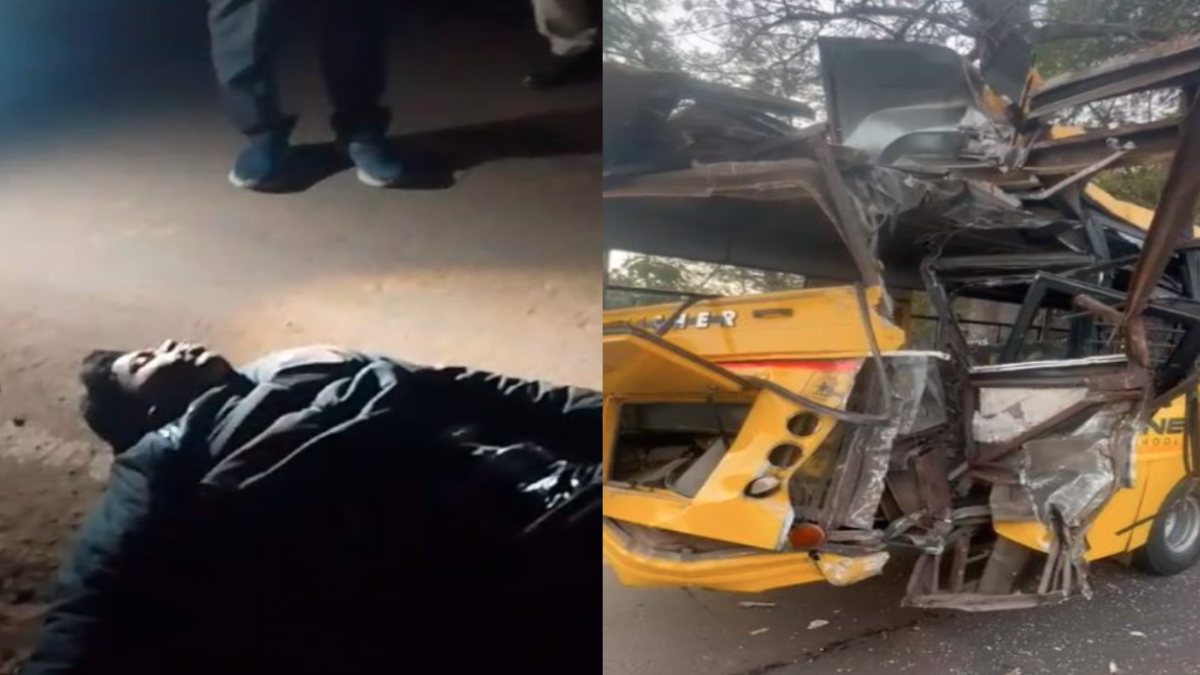 सड़क हादसे में एक की मौत: दमोह में बाइक और अज्ञात वाहन की भिड़ंत, इंदौर में यात्री बस ने स्कूली बस को मारी टक्कर