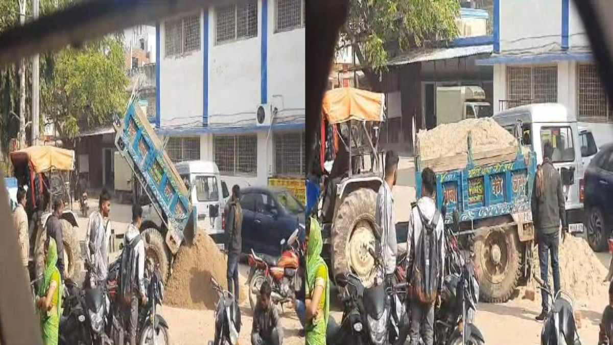 अवैध रेत से हो रहा जिला अस्पताल में निर्माण: प्रशासन का नहीं है कोई ध्यान, कार्रवाई को लेकर विभाग मौन