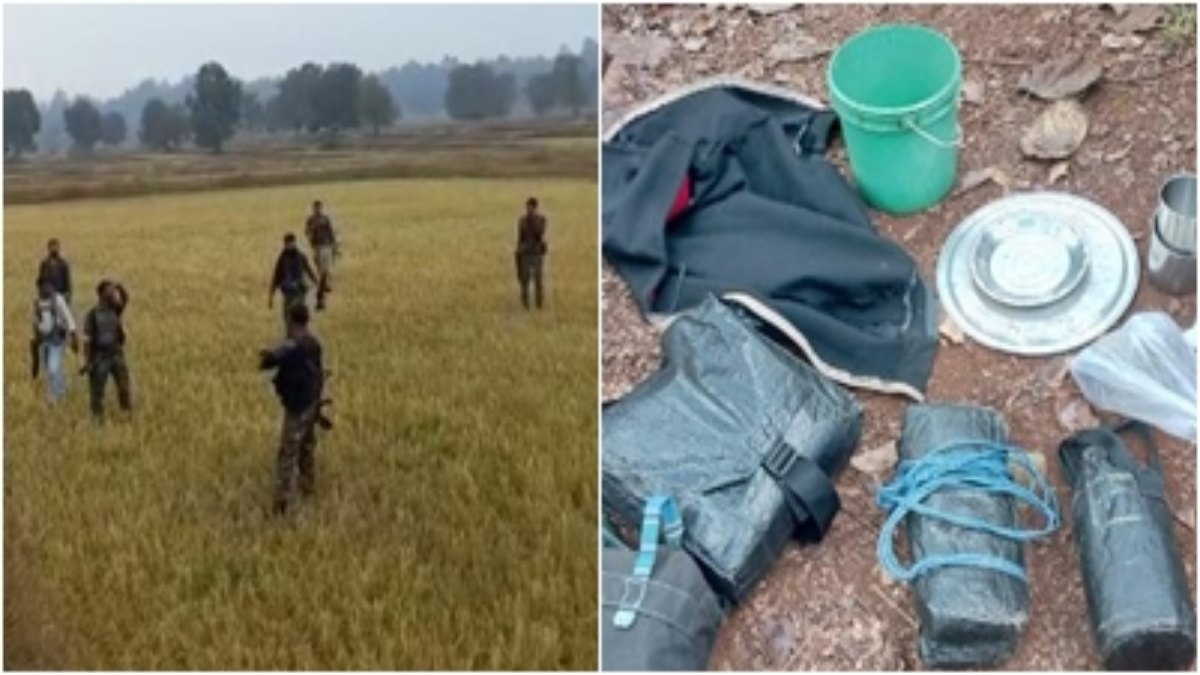 जवानों के साथ नक्सलियों की मुठभेड़: कई नक्सली घायल, कुकर बम समेत विस्फोटक सामग्री बरामद