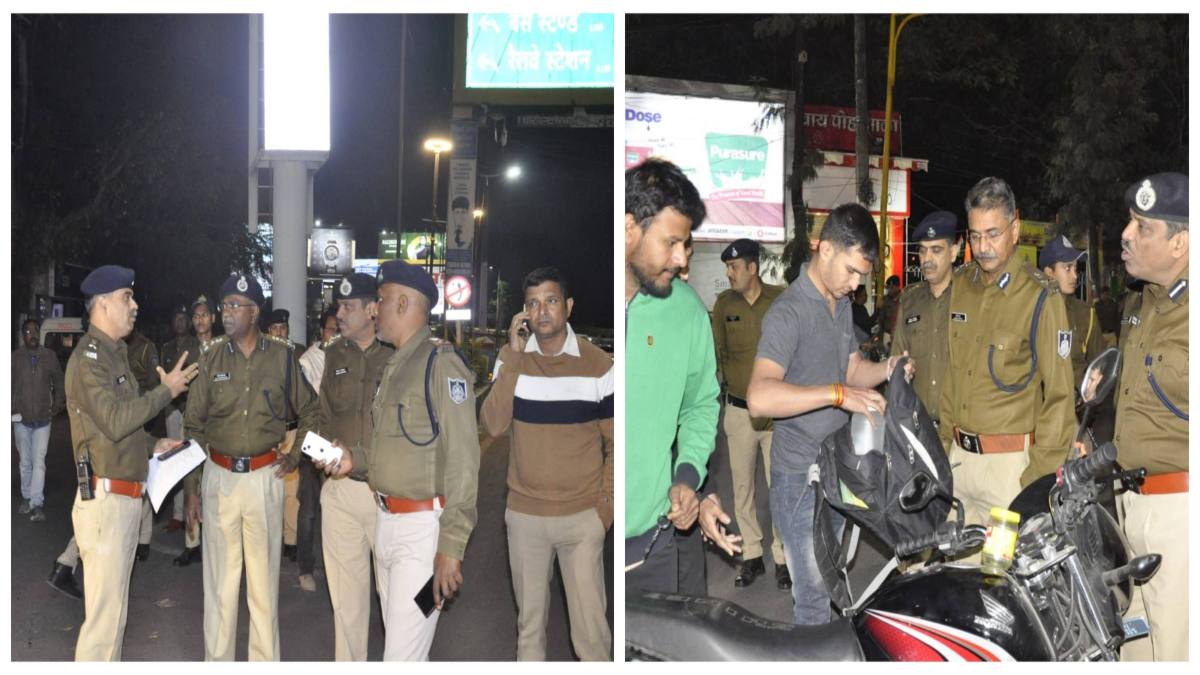 कॉम्बिंग गस्त: देर रात सड़क पर उतरे कमिश्नर के साथ 500 जवान, 429 बदमाशों की चेकिंग 214 पर वैधानिक कार्रवाई