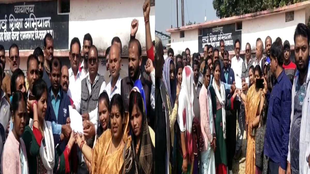 अतिथि शिक्षकों को हटाने पर बवाल: धरना प्रदर्शन कर मचाया हंगामा, BEO ने कहा- वीडियो कांफ्रेंसिंग में मिला था मौखिक आदेश