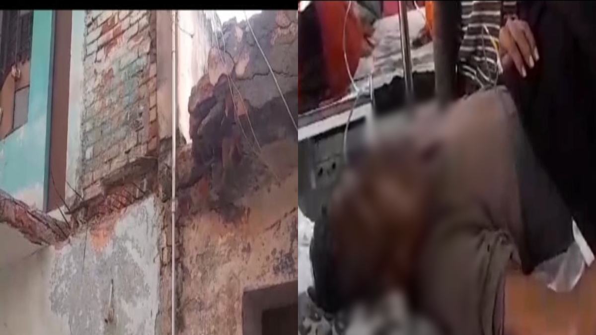 फिर दर्दनाक हादसा: जर्जर मकान का छज्जा गिरने से मिस्त्री मौत, 2 लोग घायल