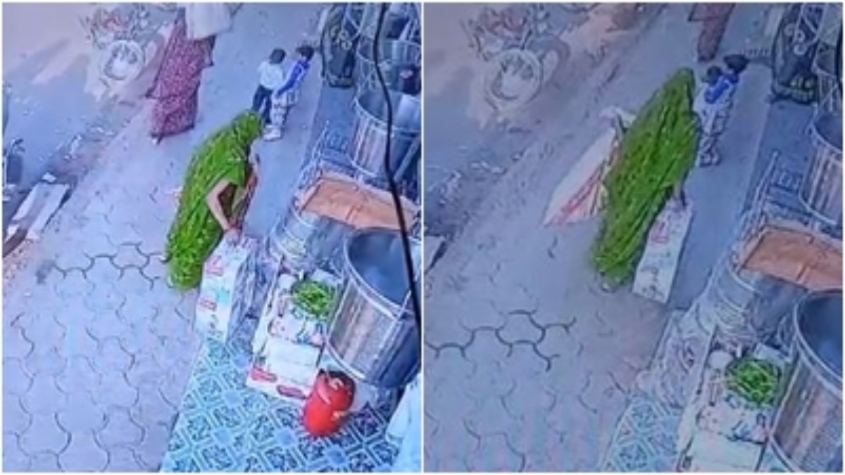 बर्तन दुकान से मिक्सी की चोरी: CCTV कैमरे में कैद हुई महिला  
