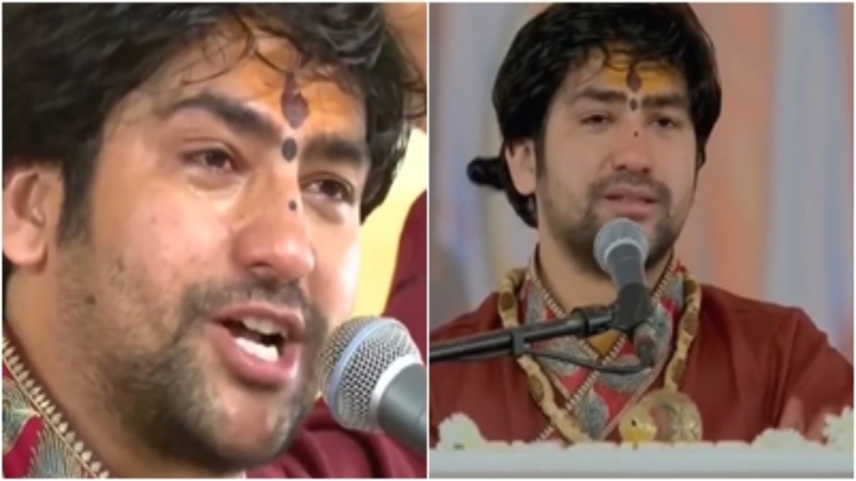 कथा के दौरान फफक कर रो पड़े धीरेंद्र शास्त्री: भरे दरबार में कह दीं अपने जीवन की कड़वी बातें, भक्तों की आंखों से भी बहने लगे आंसू