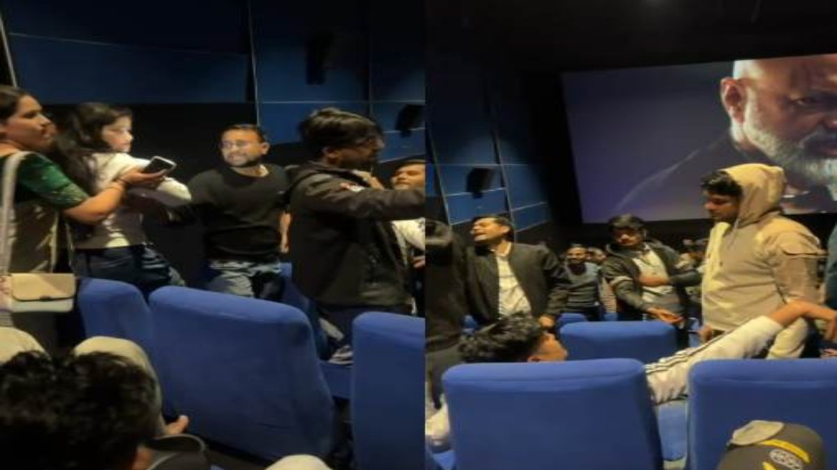 सिनेमा हॉल में महिला से छेड़छाड़: पीड़िता ने जमकर मचाया हंगामा, परिवार के साथ आई थी मूवी देखने, Video viral