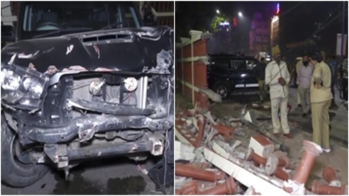 हाईकोर्ट की दीवार से टकराई तेज रफ्तार कार, शराब के नशे में धुत युवक सड़क पर दौड़ा रहे थे वाहन 