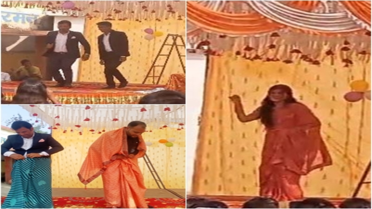 सरकारी स्कूल में ‘चलो इश्क लड़ाए’: बच्चों के सामने फिल्मी गानों पर शिक्षकों ने किया फूहड़ डांस, देखें VIDEO