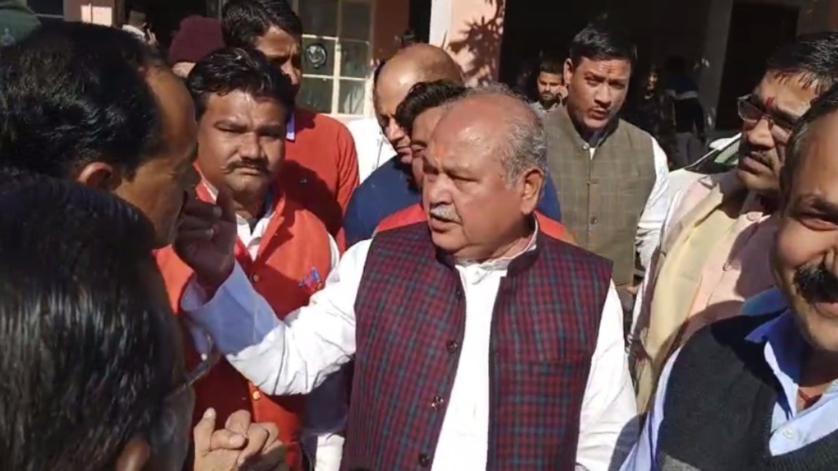 विधानसभा अध्यक्ष ने किए मां बगलामुखी के दर्शन: नरेंद्र तोमर ने कहा- विपक्ष हताश है, केंद्र में एक बार फिर से BJP की सरकार बनेगी